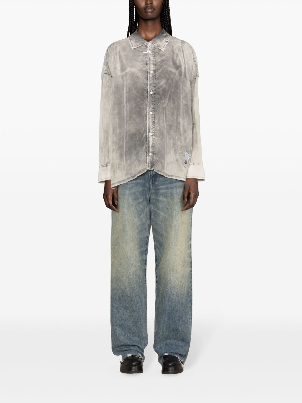 drop-shoulder acid-wash shirt - 2