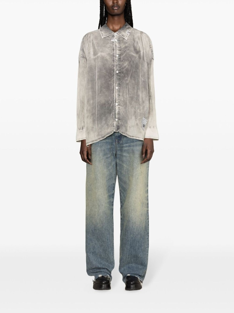 Maison MIHARAYASUHIRO drop-shoulder acid-wash shirt outlook