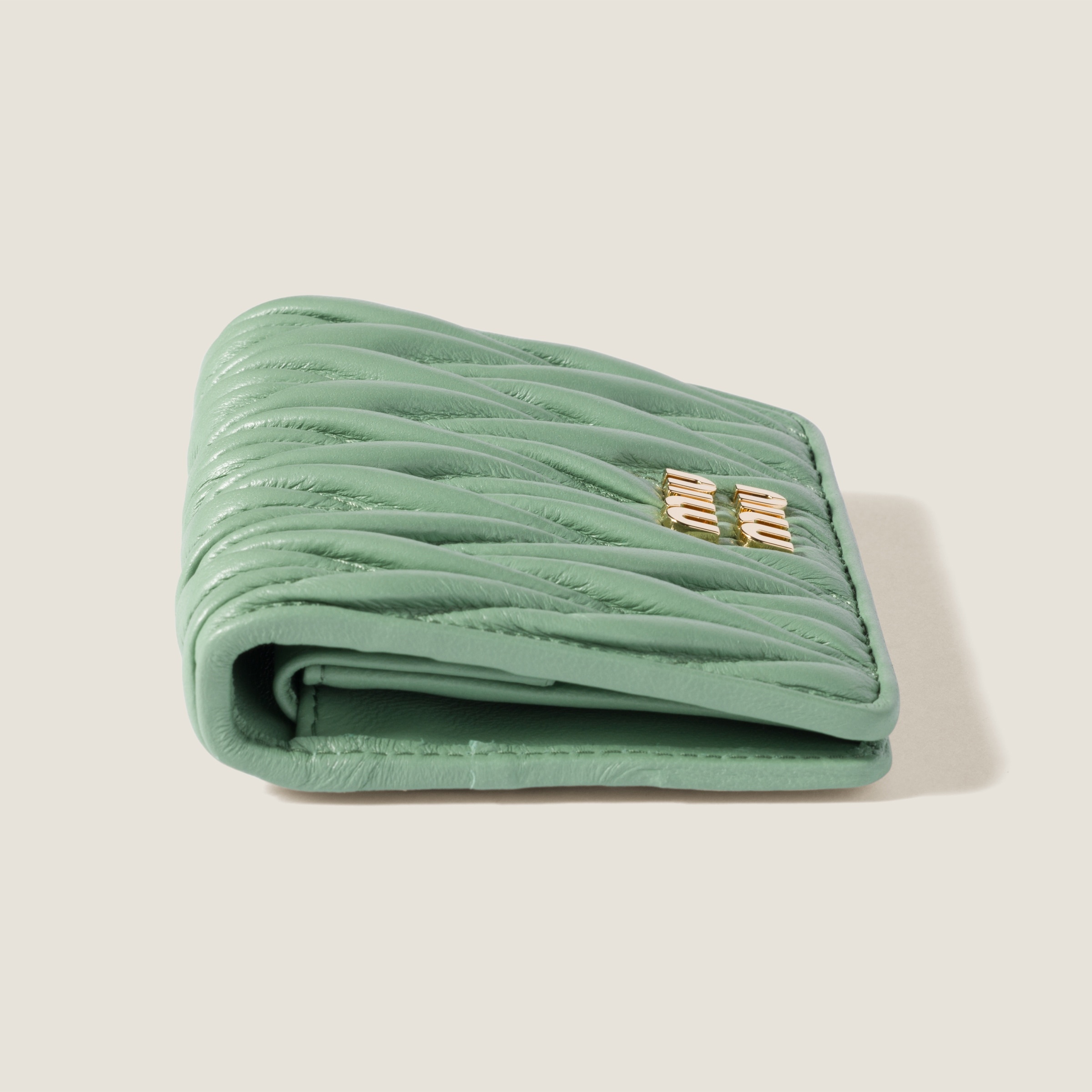 Small matelassé nappa leather wallet - 4