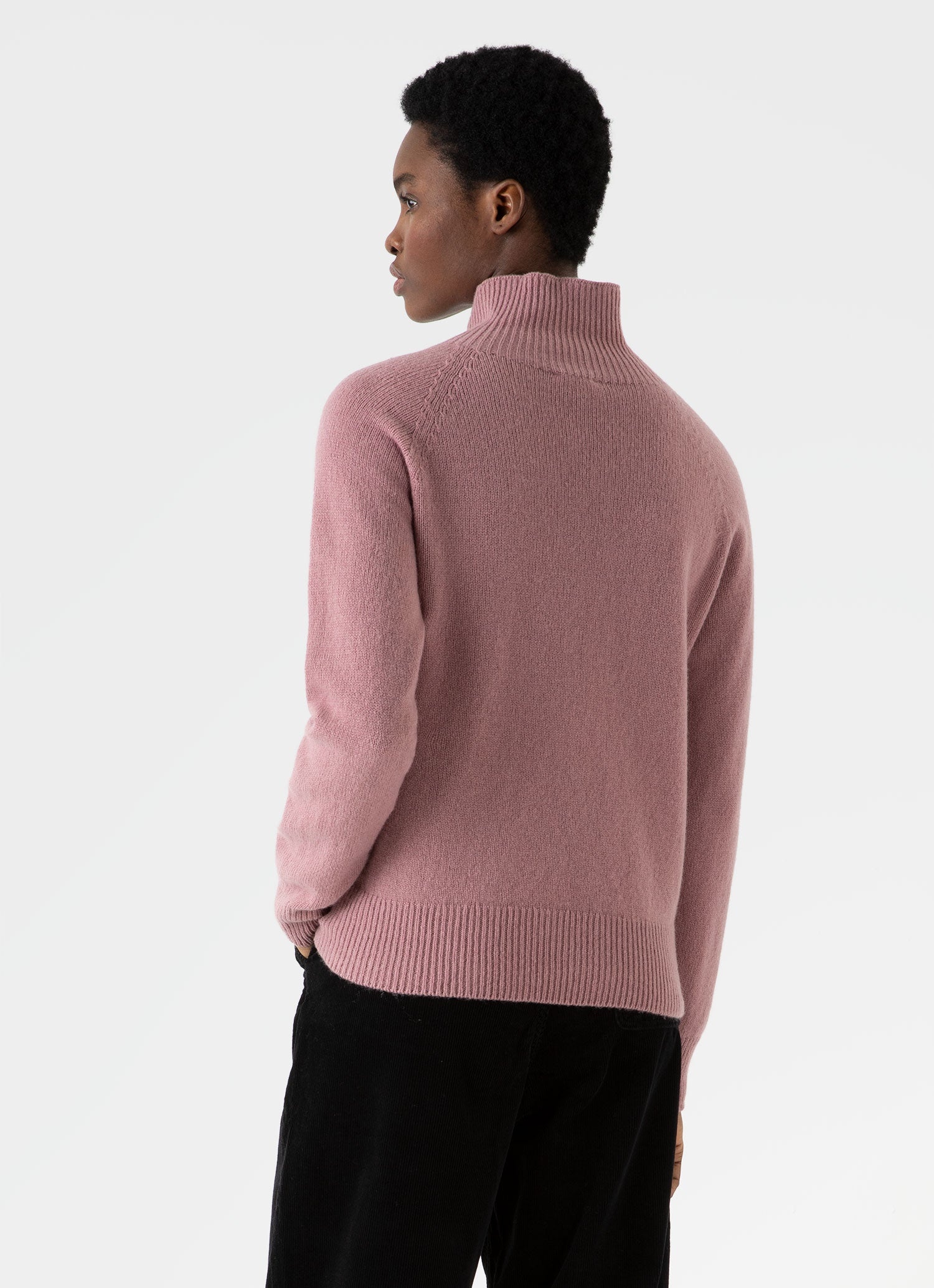 Lambswool Funnel Neck Jumper - 4