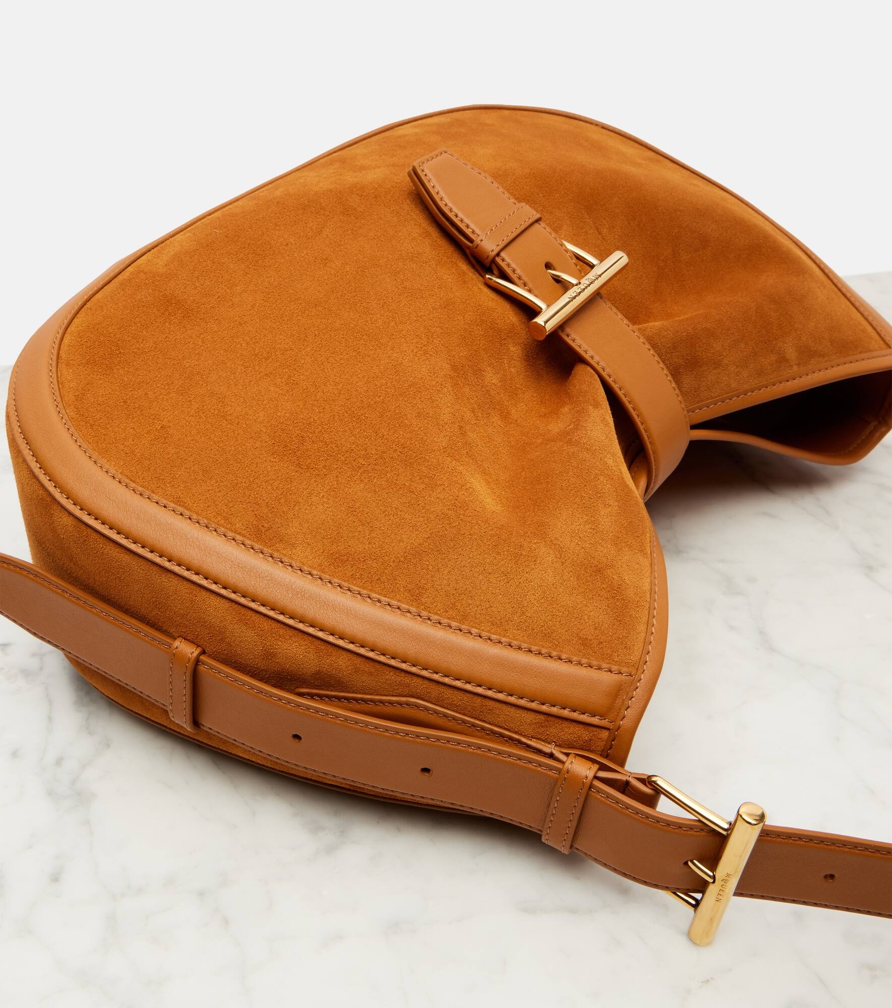 T-Bar Medium suede shoulder bag - 6
