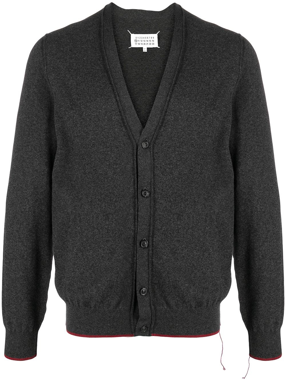 elbow-patch detail cardigan - 1