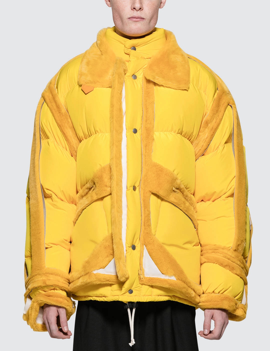 Yellow Trim Show Puffer Jacket - 5