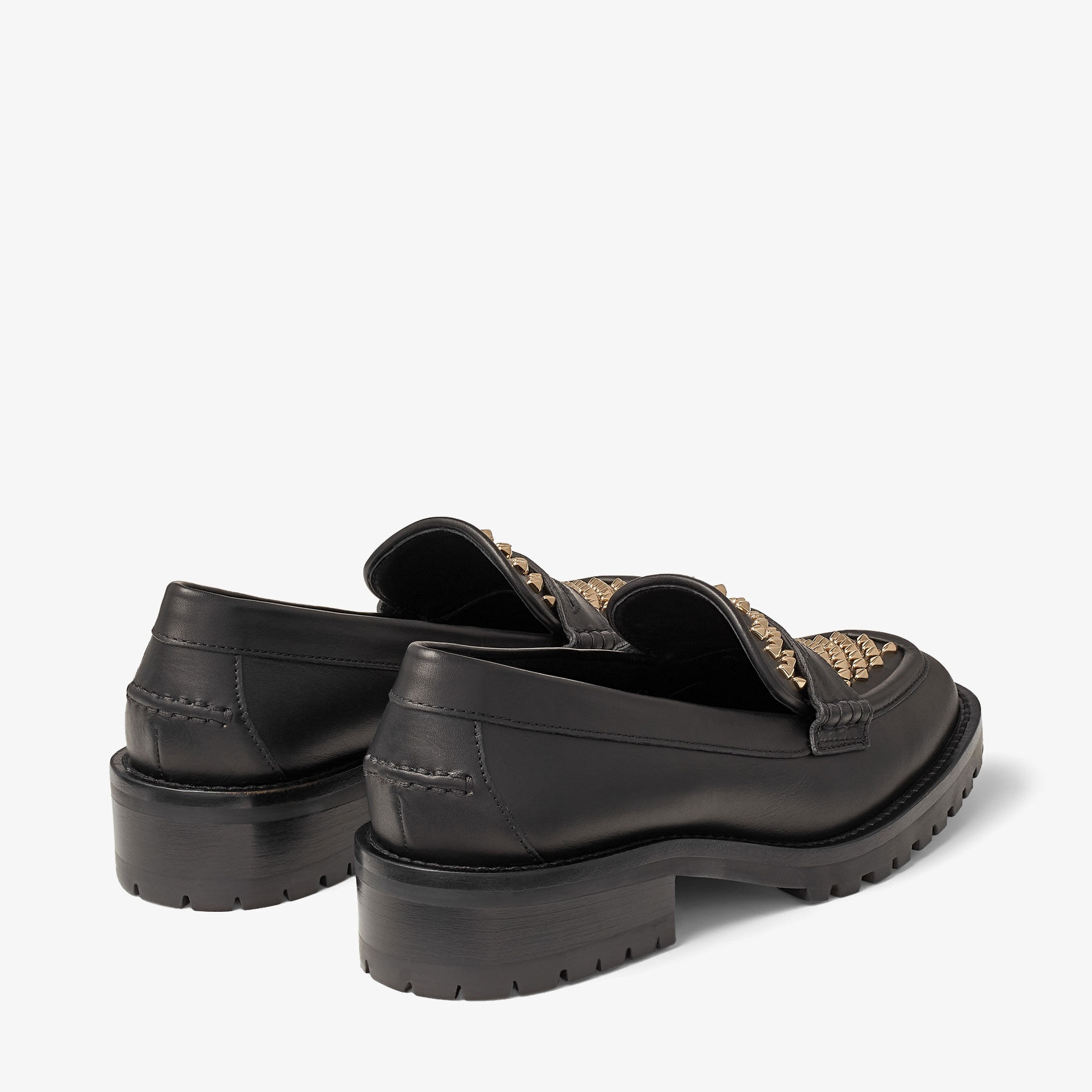 Deanna 30
Black Leather Loafers with Studs - 5
