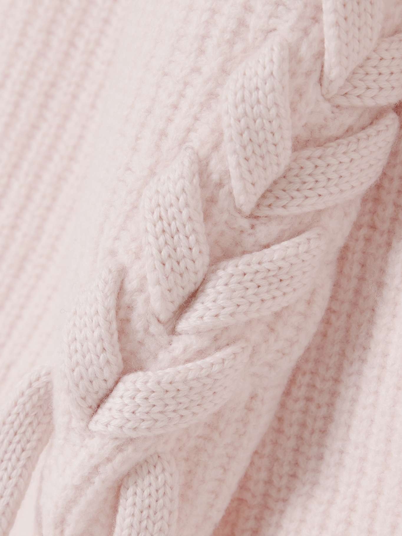 Noelia braided ribbed-knit merino wool sweater Pink - 4