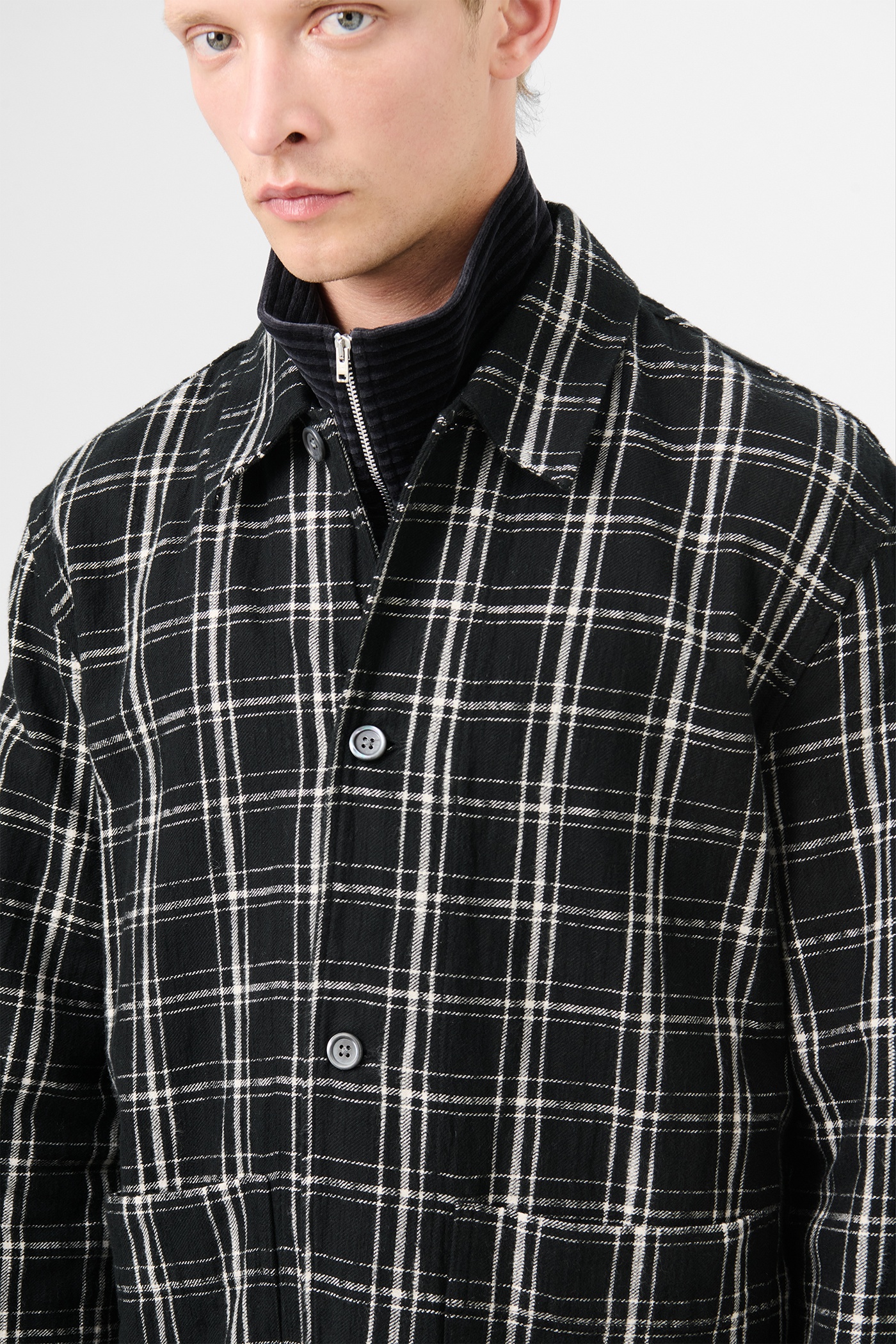 Haven Jacket Black/White Helix Flannel - 4