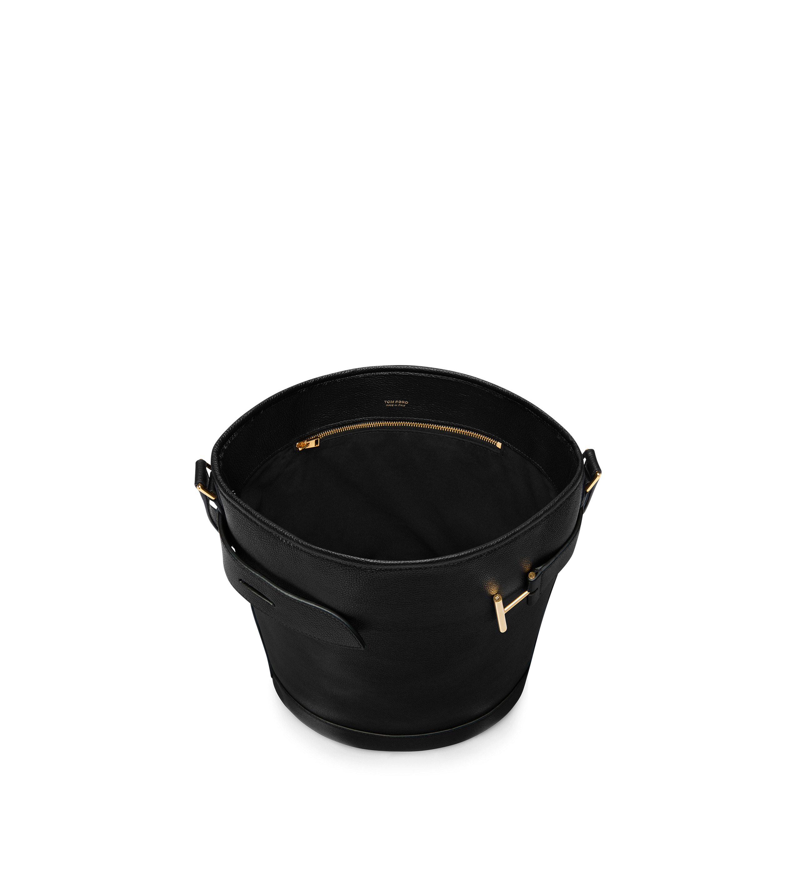 GRAIN LEATHER TARA MEDIUM BUCKET - 4