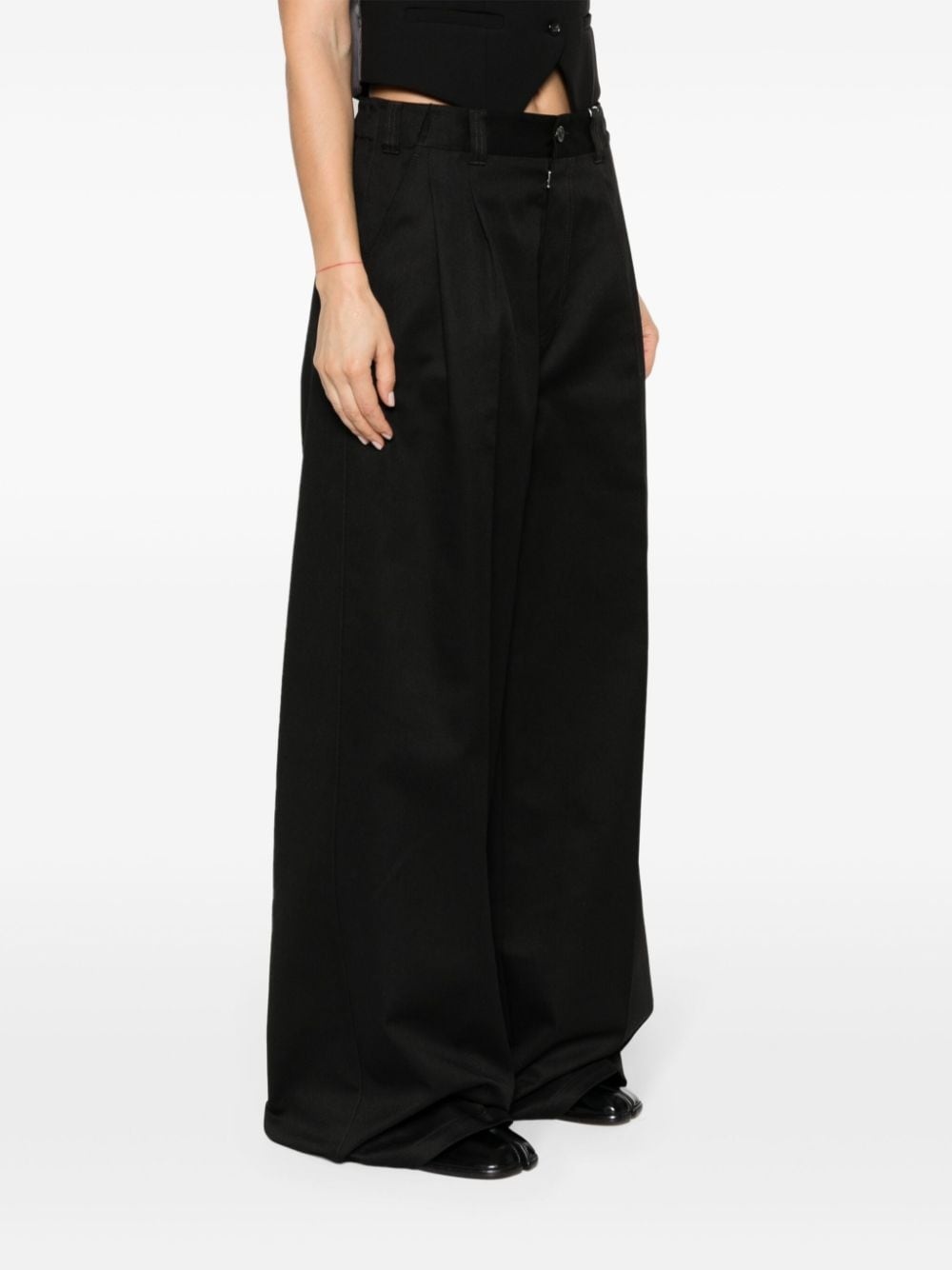 Yoke wide-leg trousers - 3