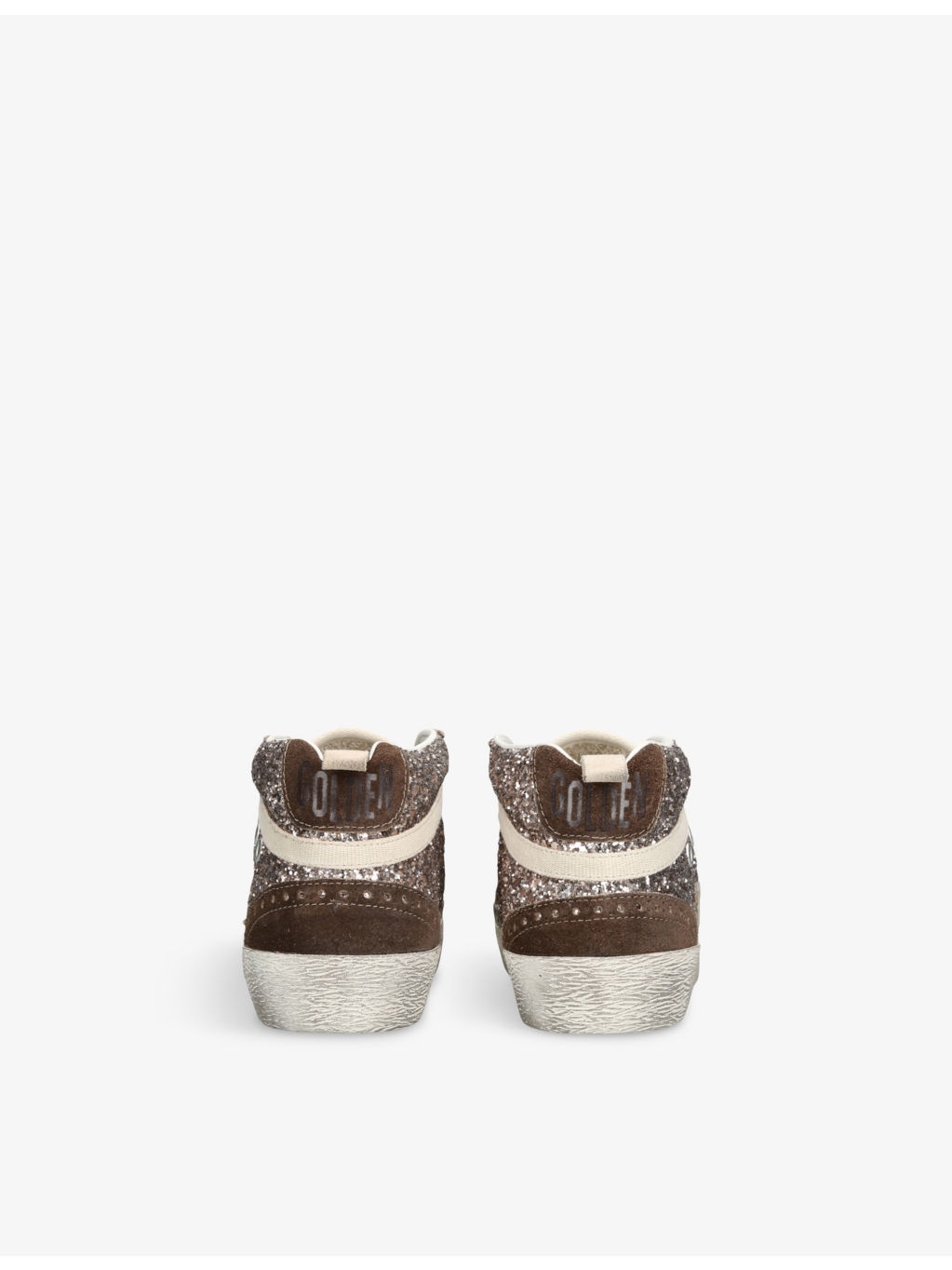 Midstar 82844 Glitter-Embellished Leather Mid-Rise Trainers - 4