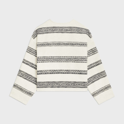 CELINE baja cardigan in striped tweed outlook
