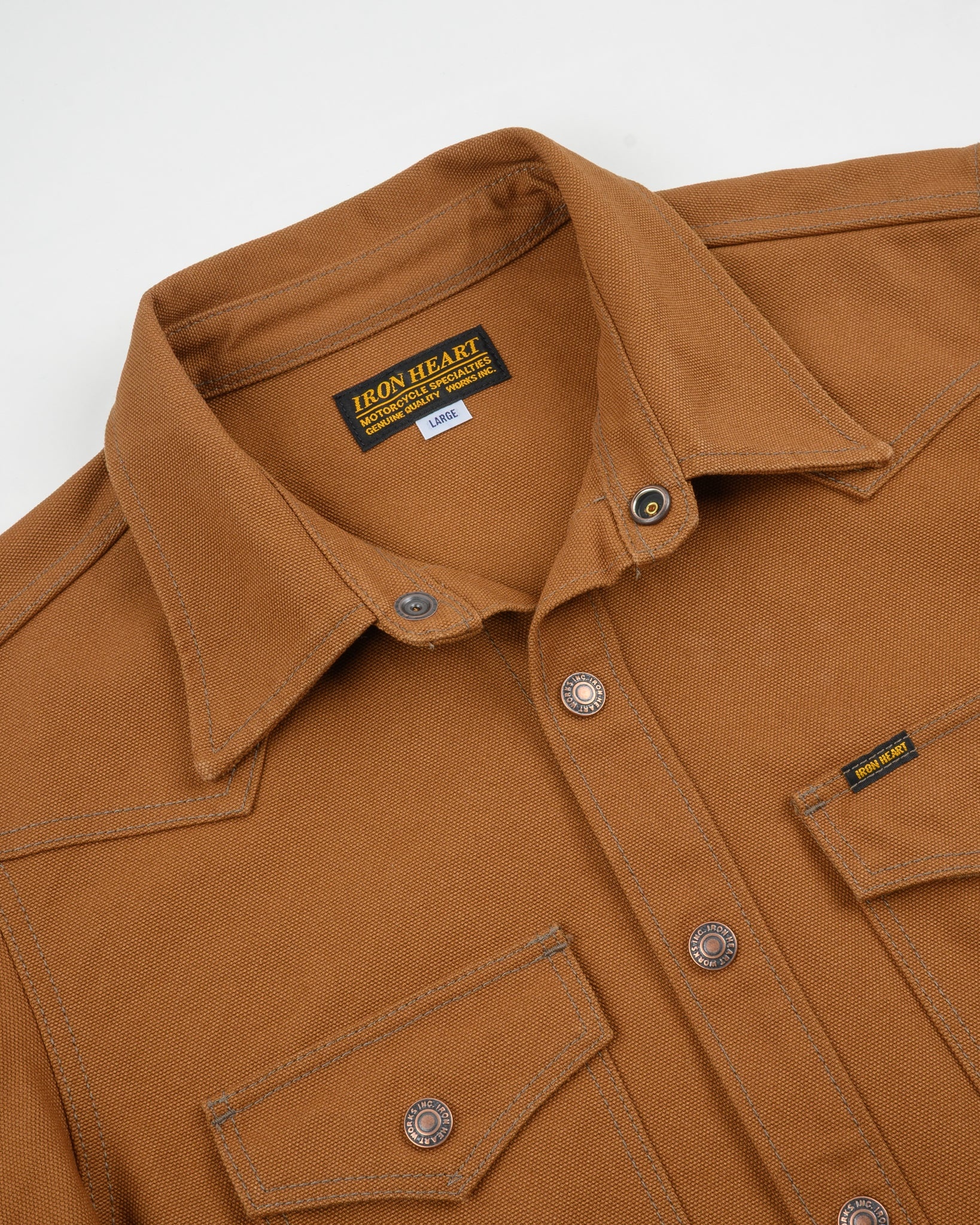 17OZ COTTON DUCK CPO SHIRT - BROWN - 7