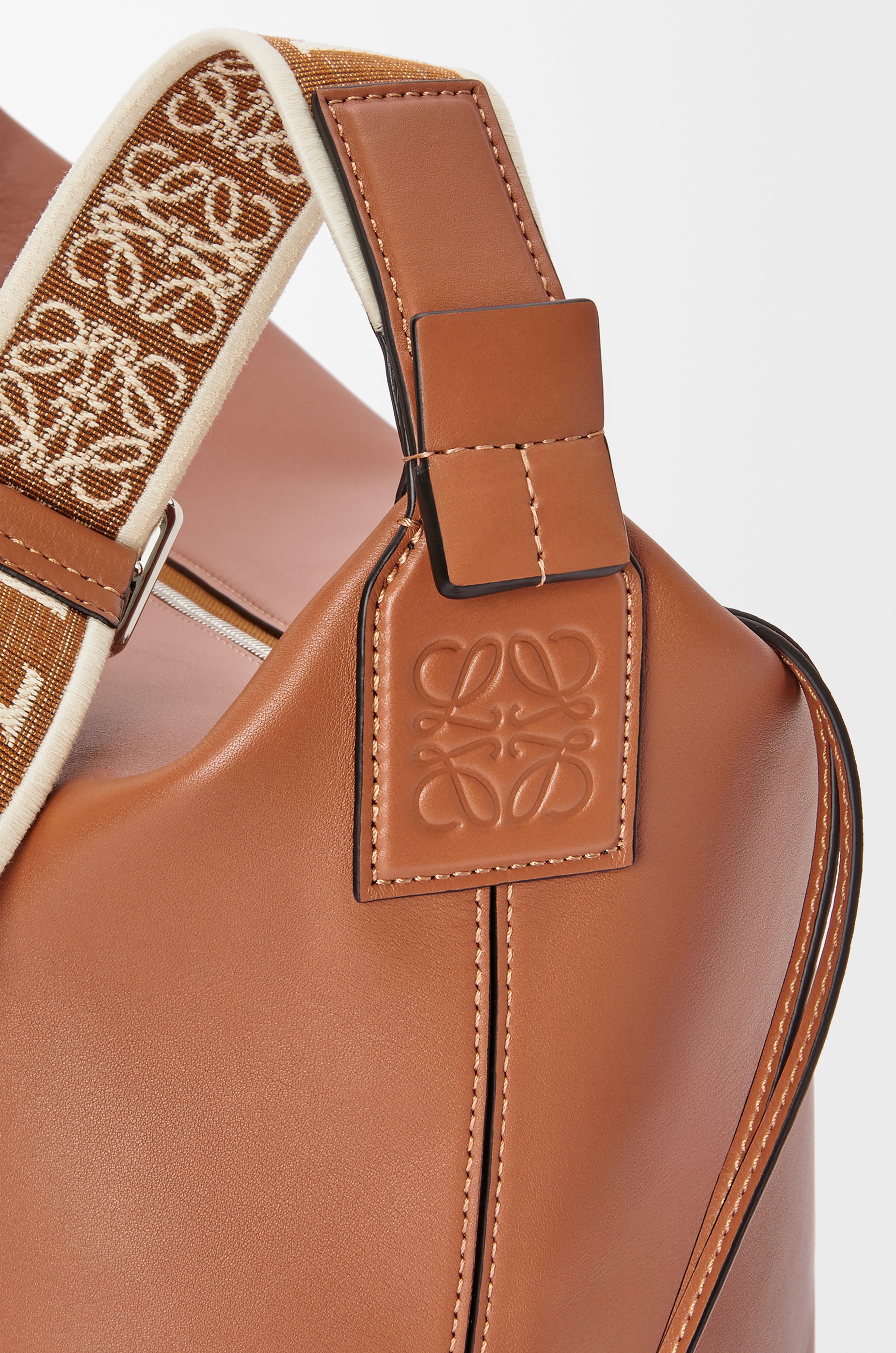 Cubi Crossbody bag in supple smooth calfskin and jacquard - 6