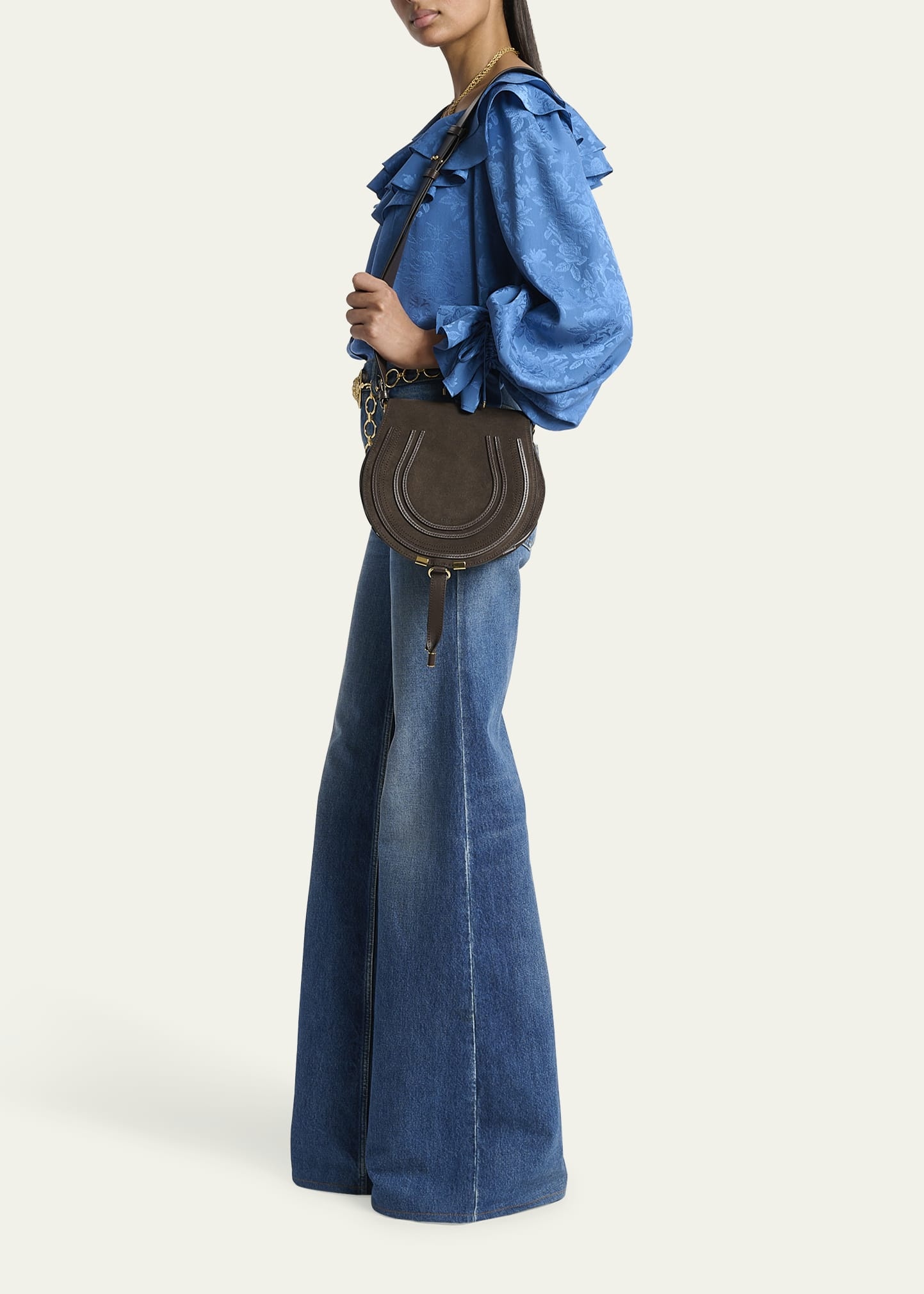 Marcie Crossbody Bag in Calfskin Suede - 6
