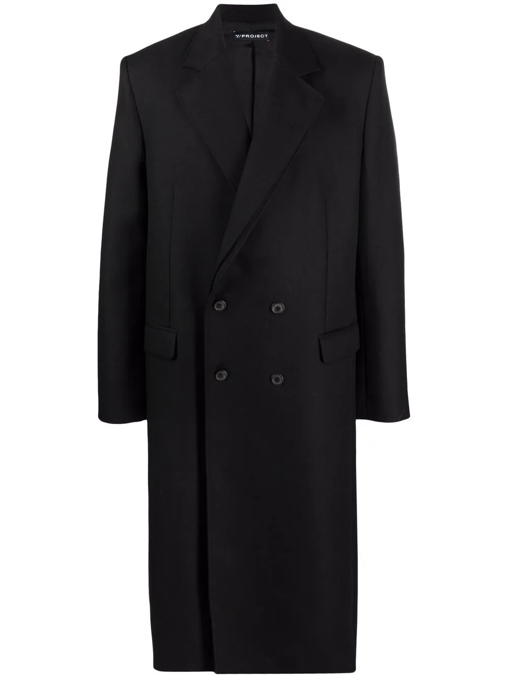 double-breasted wool coat - 1