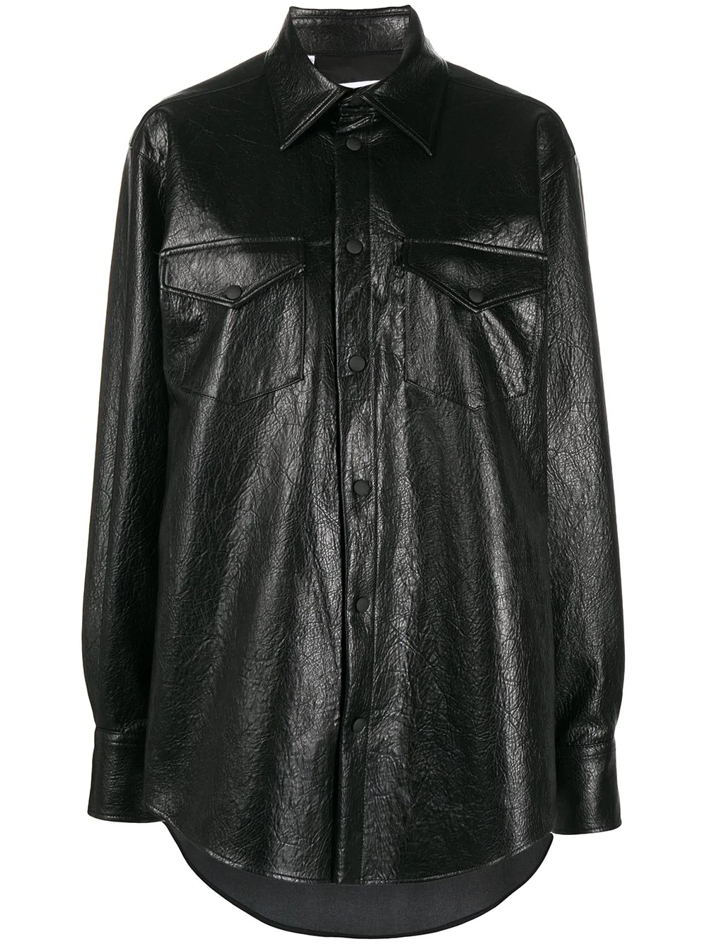 faux leather shirt - 1