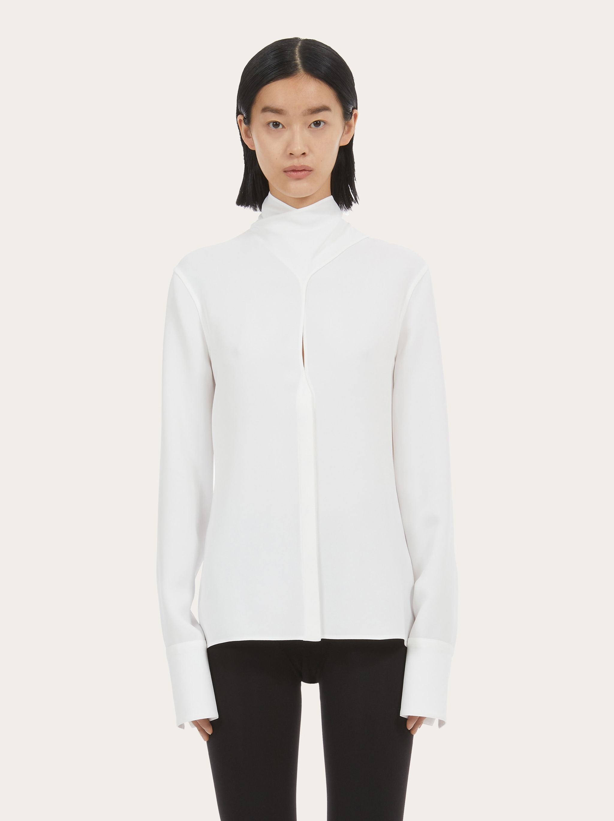 Sash collar shirt - 1