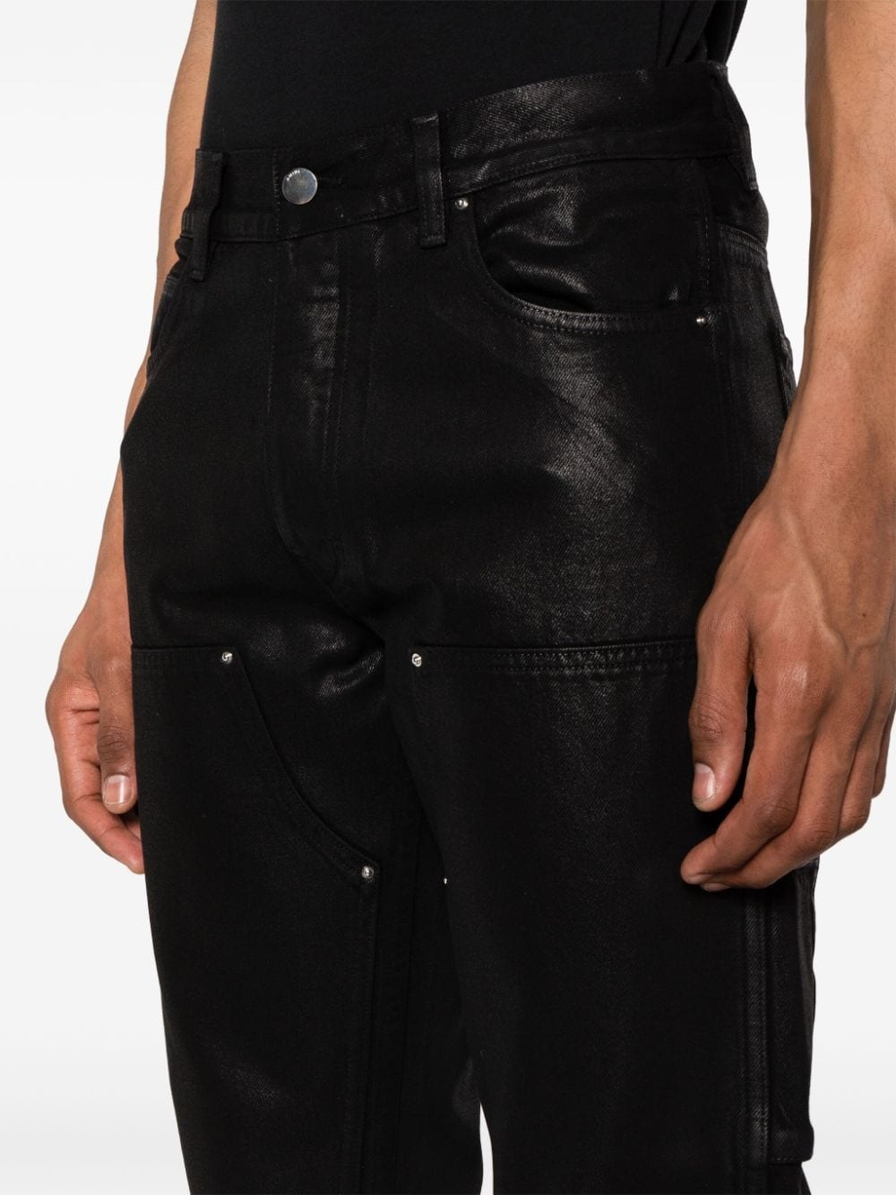 mid-rise straight-leg trousers - 5