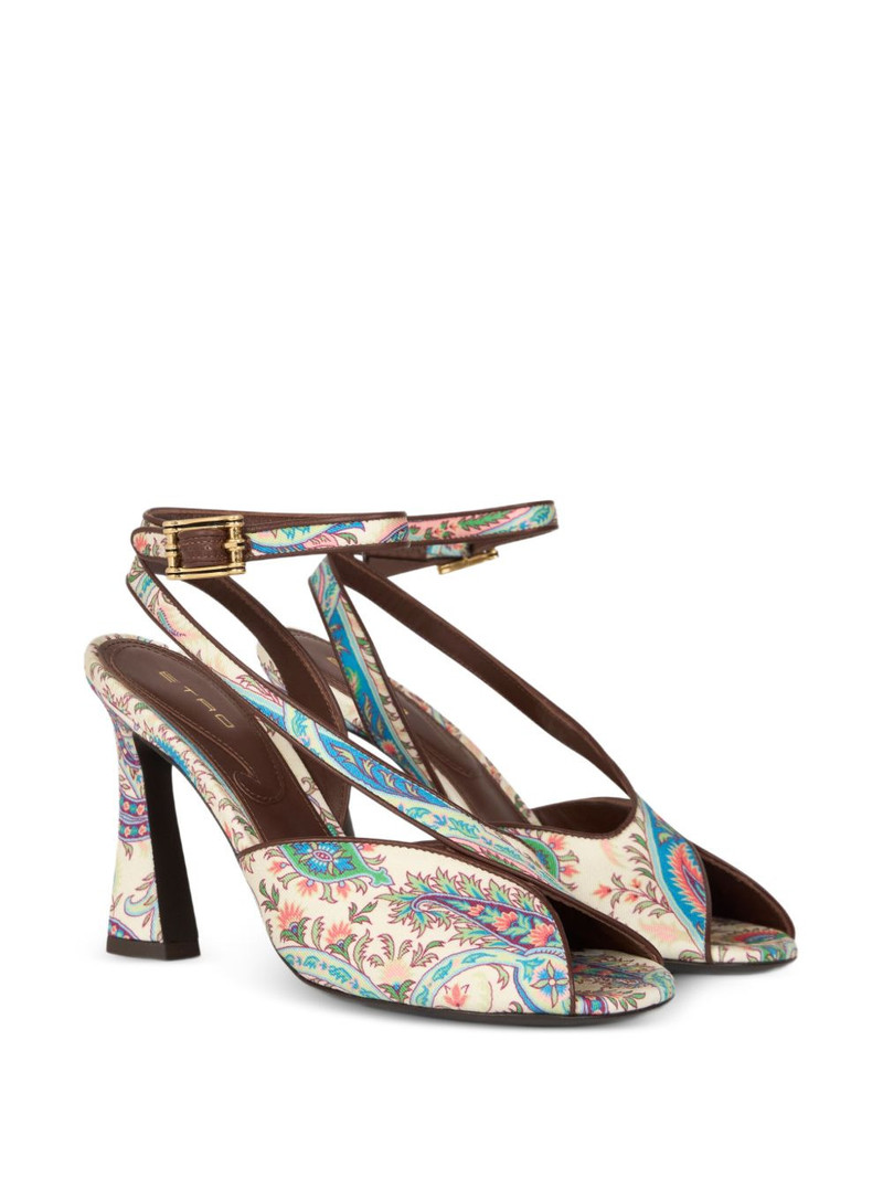 Etro printed ankle-strap sandals outlook