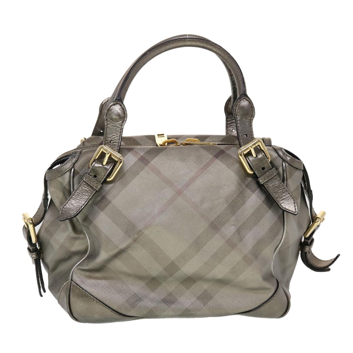 Burberry Nova Check Shoulder Bag Leather Silver - 13