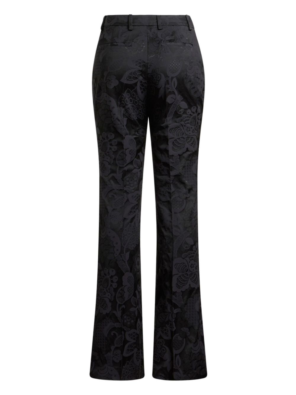 tonal-design jacquard trousers - 7