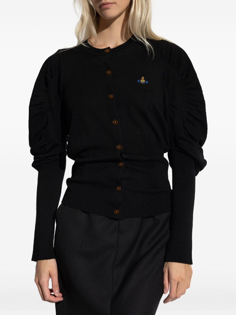Eli puff-sleeve cardigan - 3