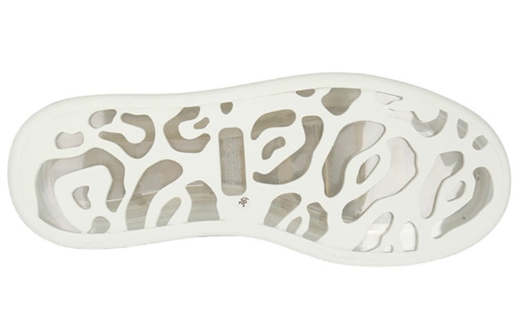 (WMNS) Alexander McQueen Oversized Sneaker 'White Clear Sole' 611698WHX989000 - 5