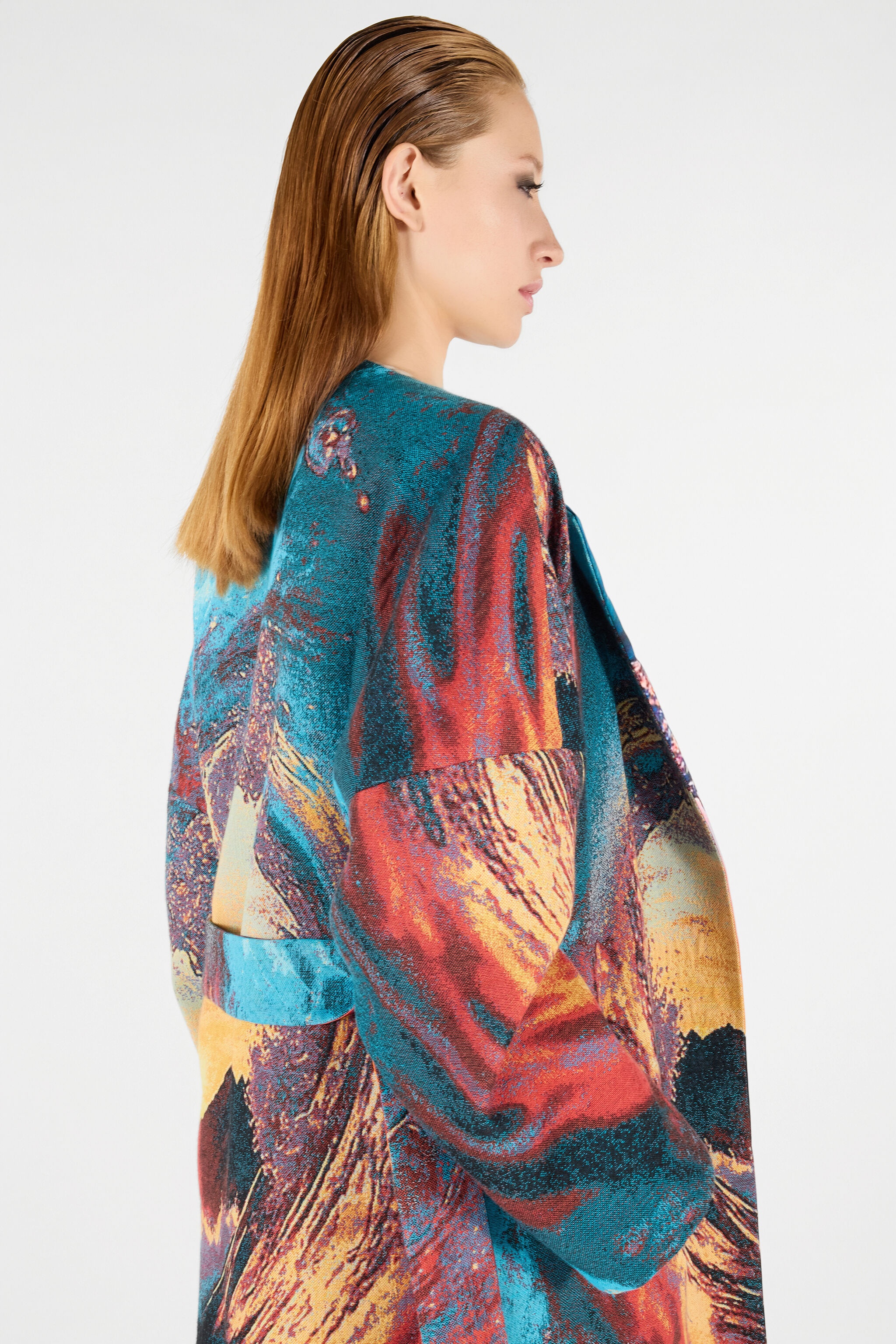 Itaca Print Coat with belt - 8