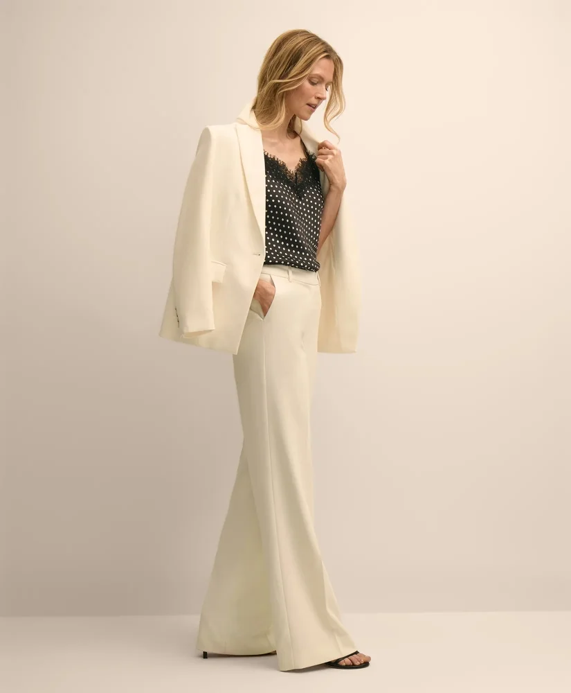 Crepe Wide-Leg Pants - 1