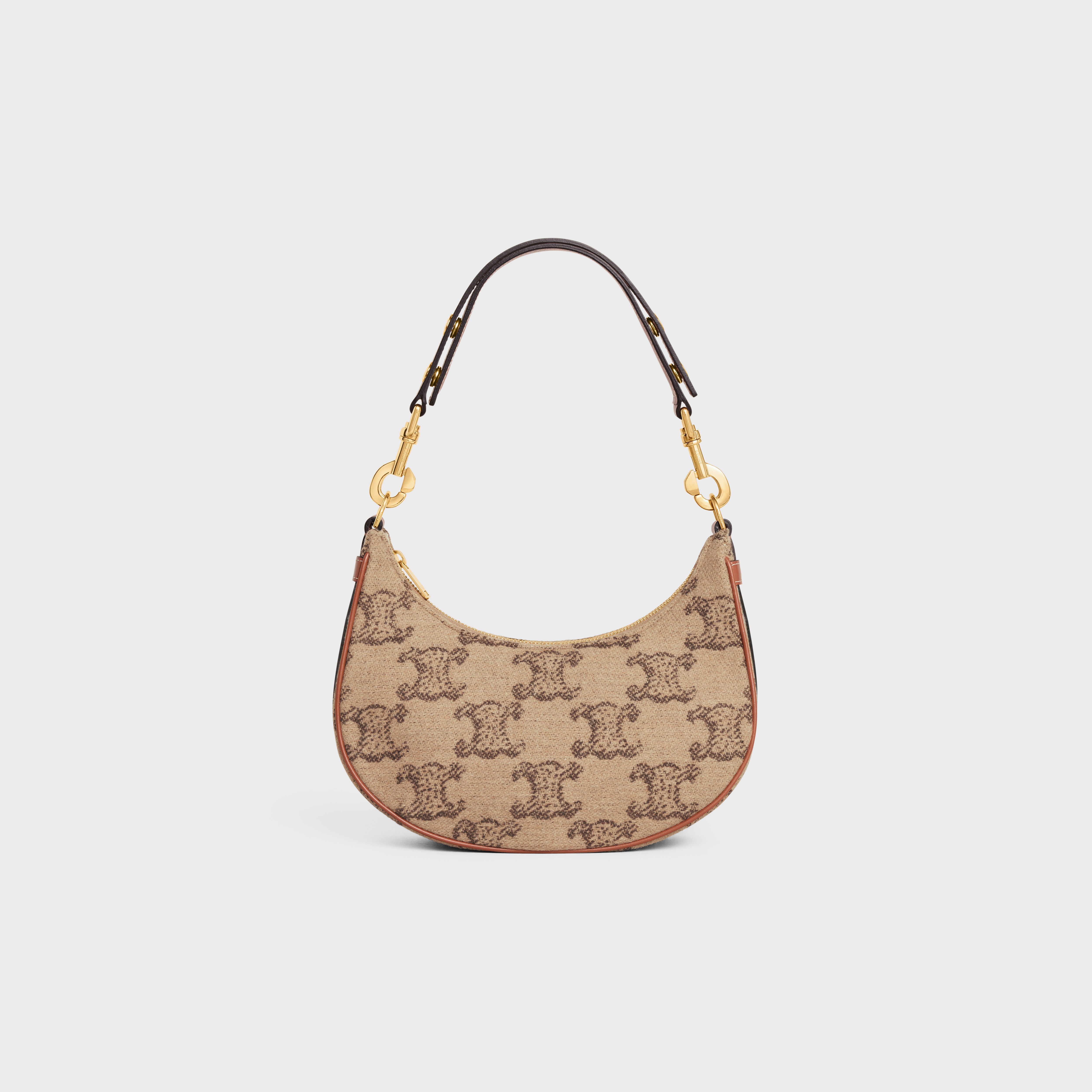 【直営】CELINE タータンテキスタイルMEDIUM AVA TRIOMPHEバッグ CELINE Medium Ava Strap Bag in textile with triomphe