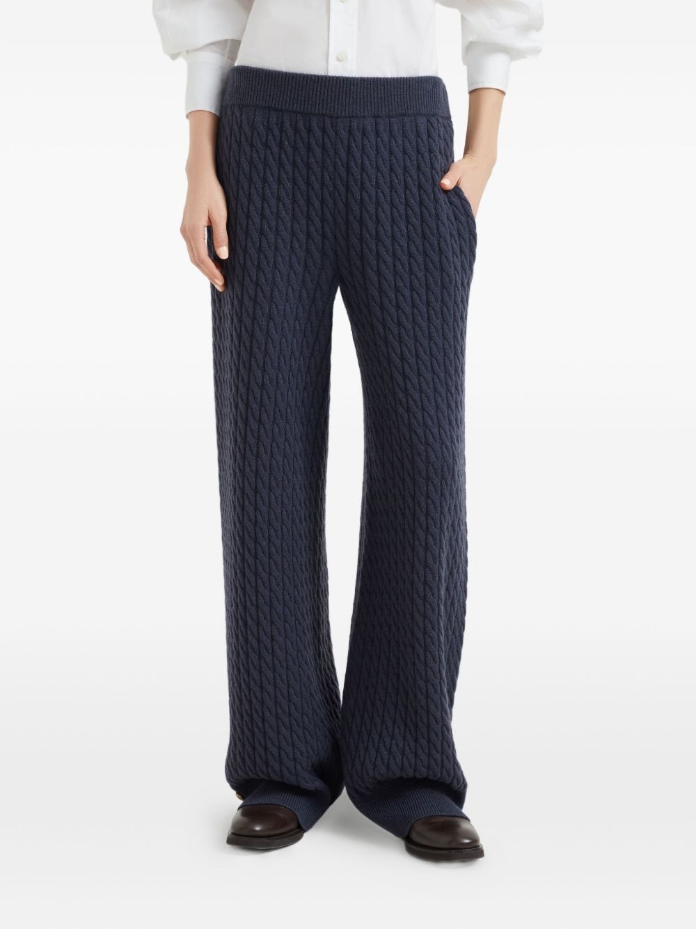 cable-knit trousers - 3