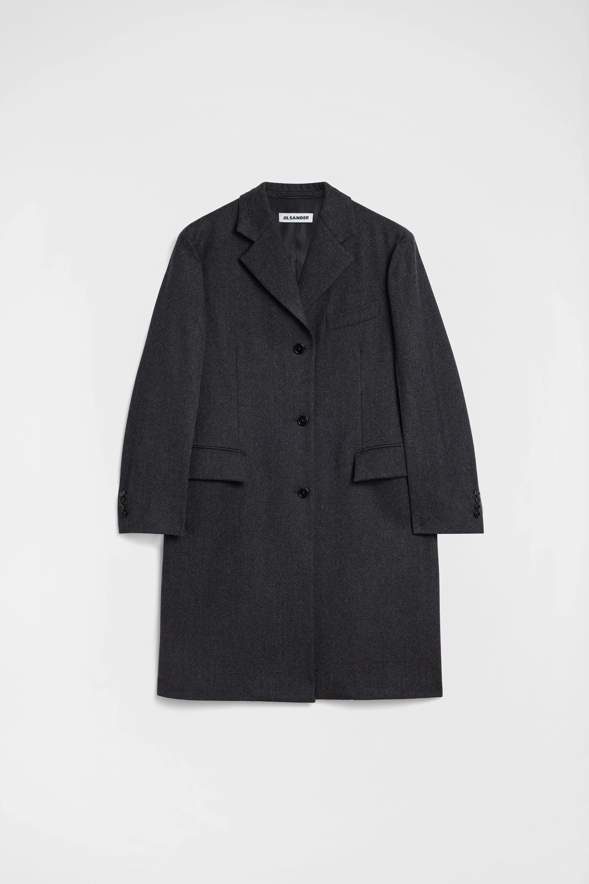 Felt Wool Tailored Coat - 1