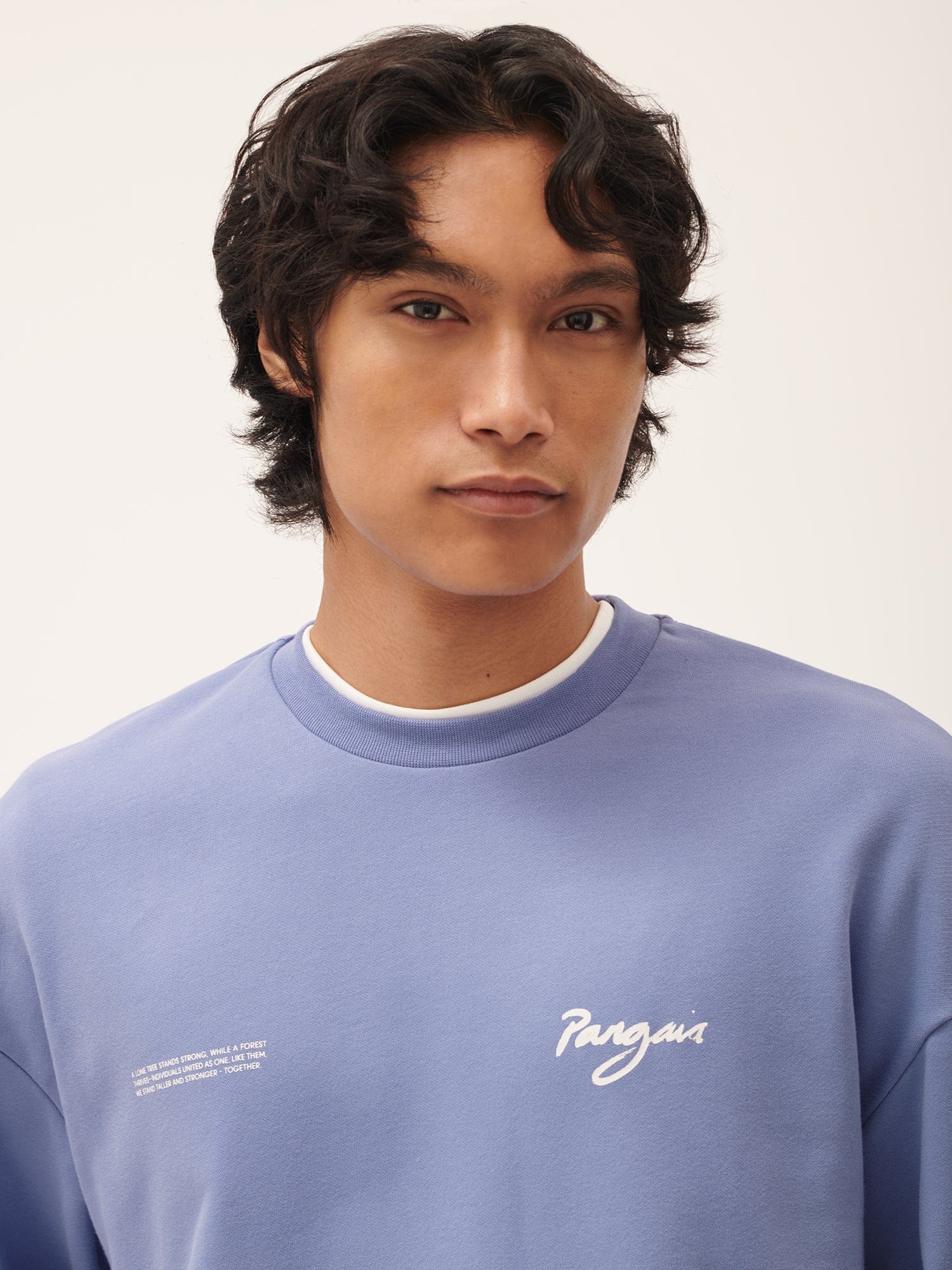 Mens One Forest Graphic Sweatshirt - Aster Purple - 6