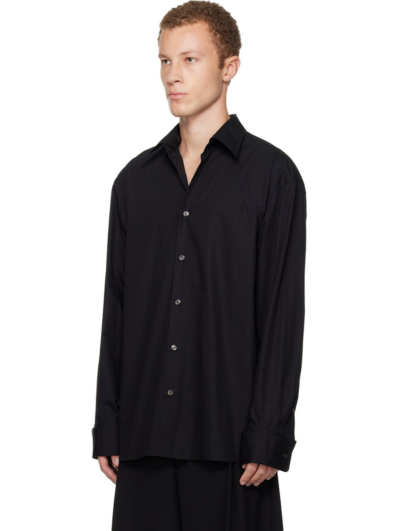 Dries Van Noten Black Sequinned Trim Shirt outlook