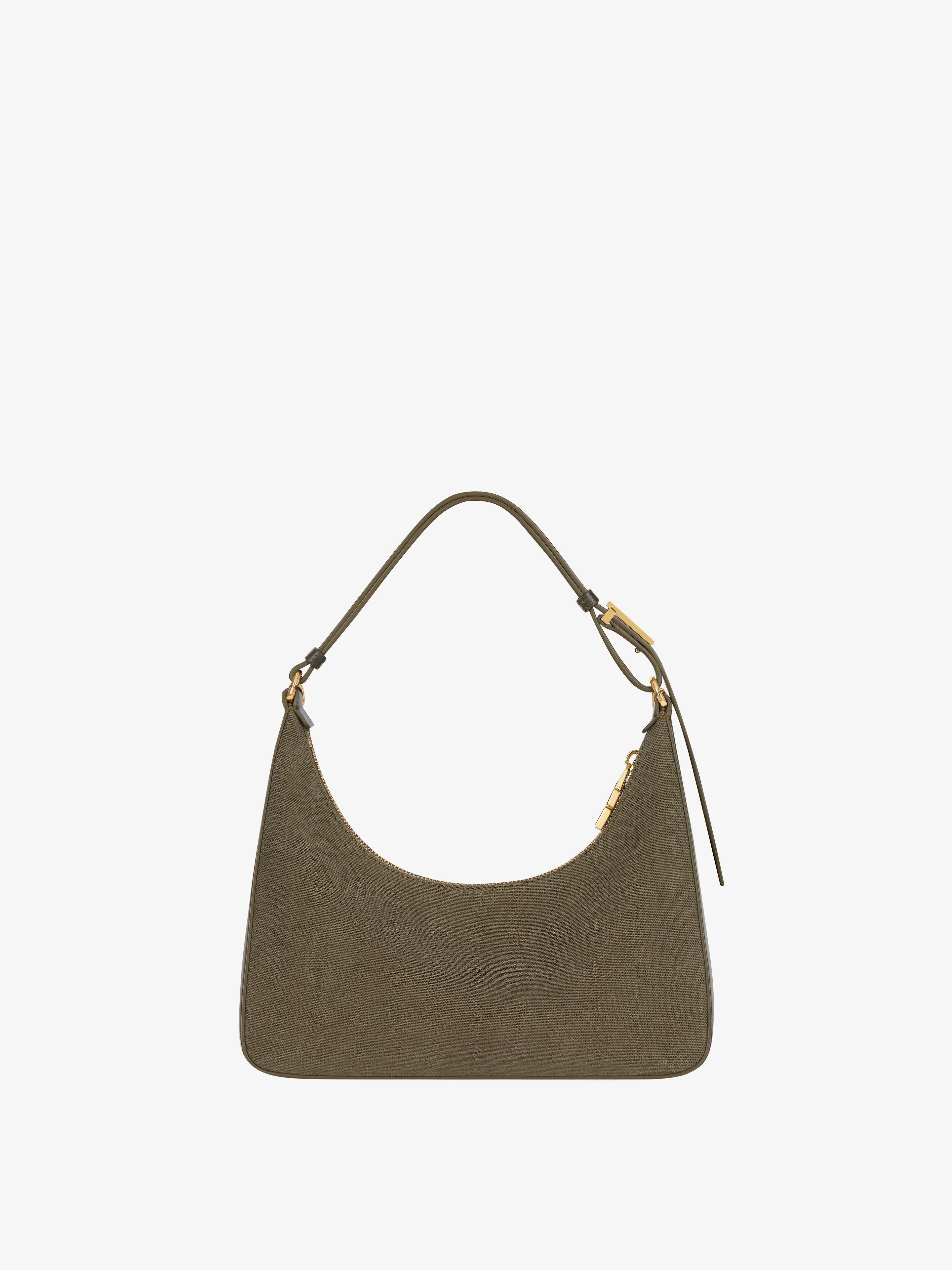 SMALL MOON CUT OUT BAG IN CANVAS WITH CHAIN - 4