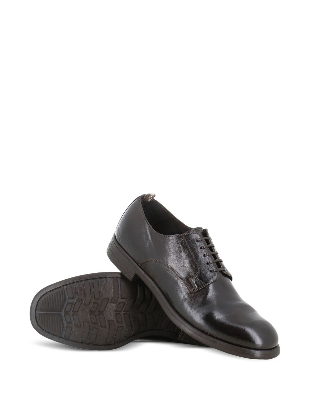 leather lace-up derby shoes - 4