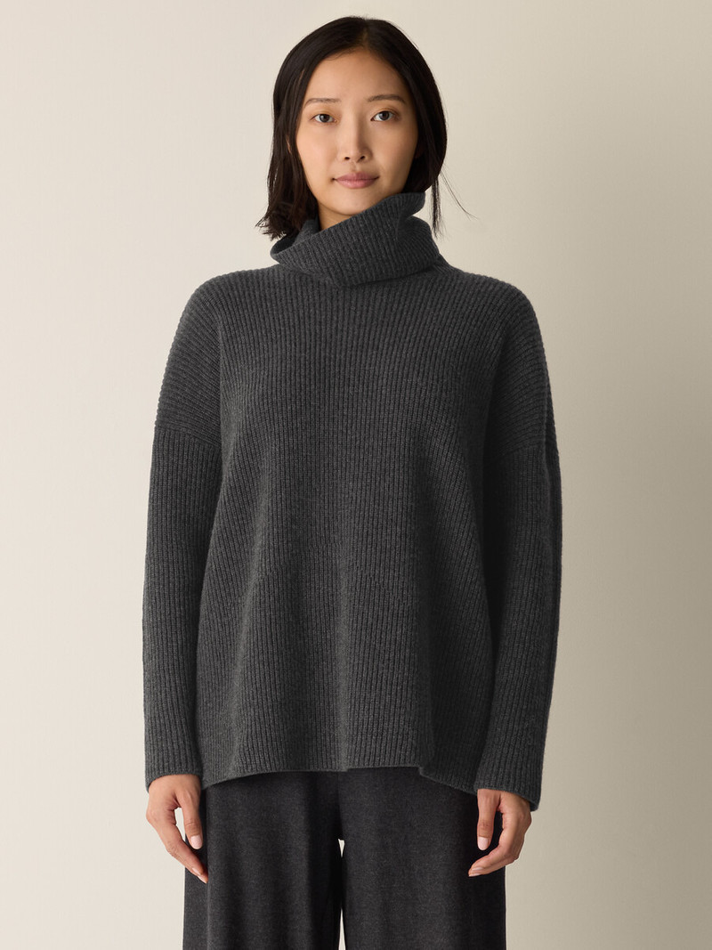EILEEN FISHER Recycled Wool Cashmere Turtleneck Top outlook