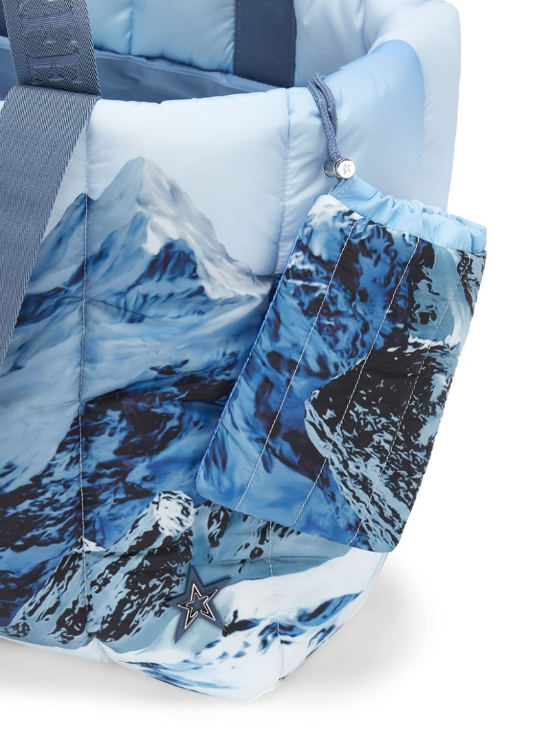 PERFECT MOMENT mountain-print tote bag outlook