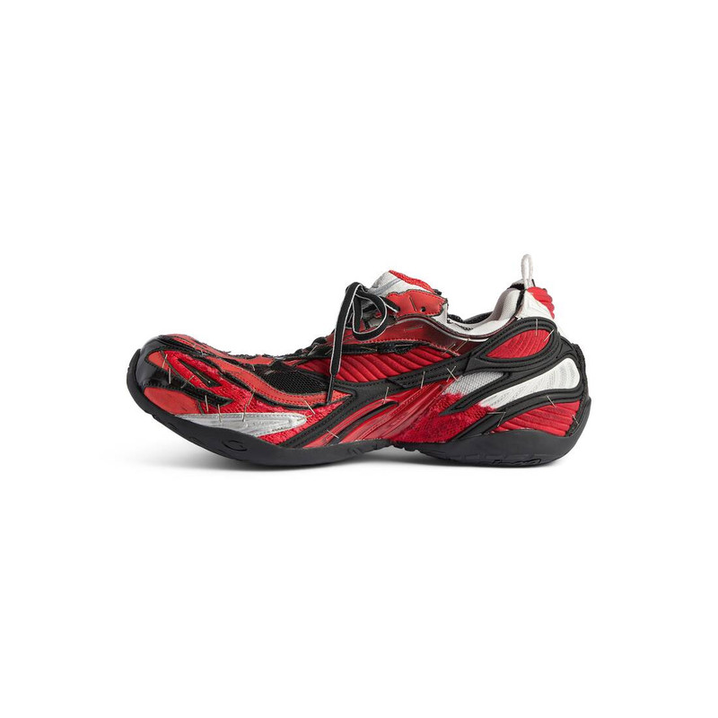 BALENCIAGA Men's Soleless Sneaker in Red/black/white/silver outlook