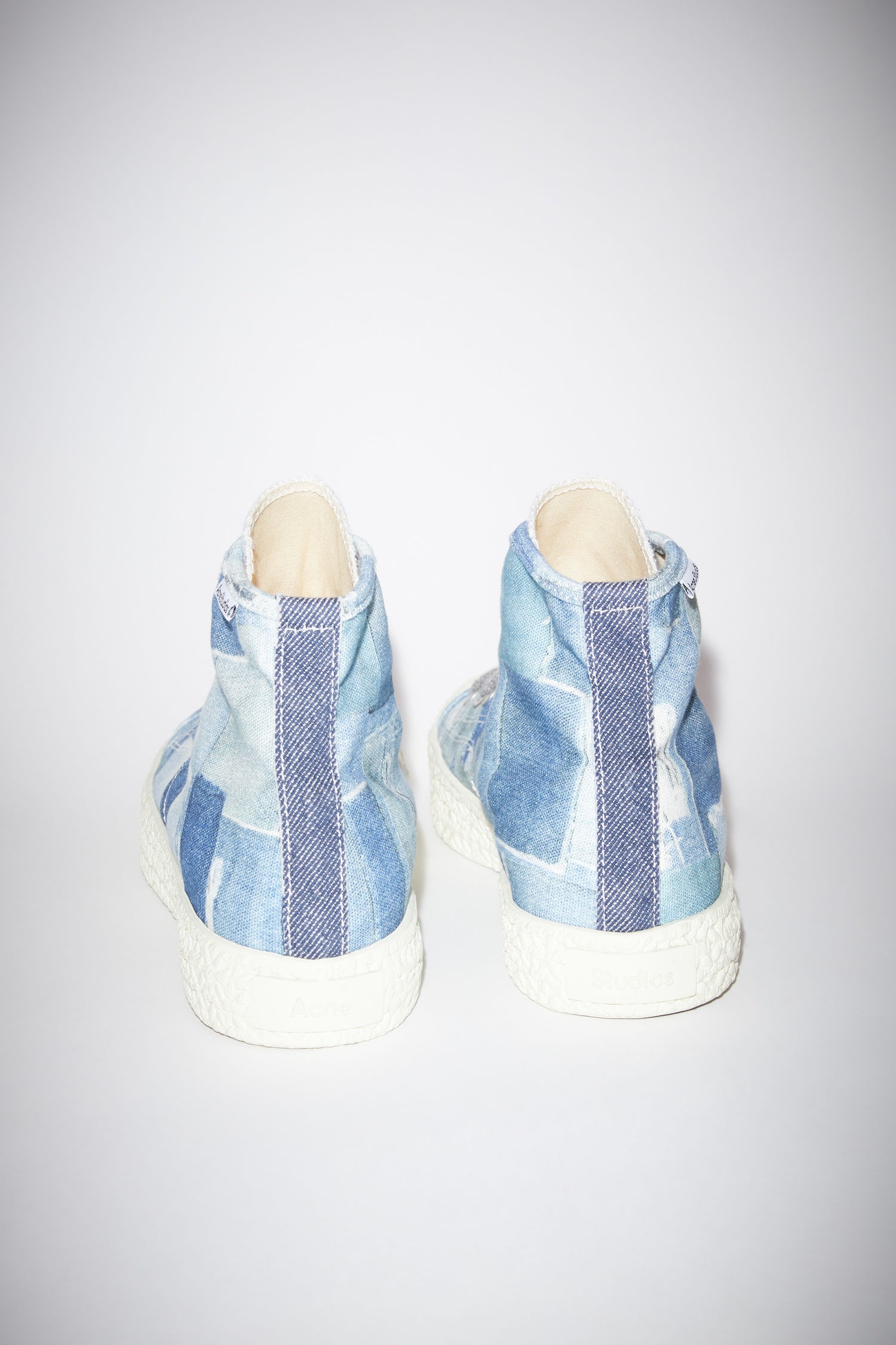 Canvas sneakers - Blue/off white - 3