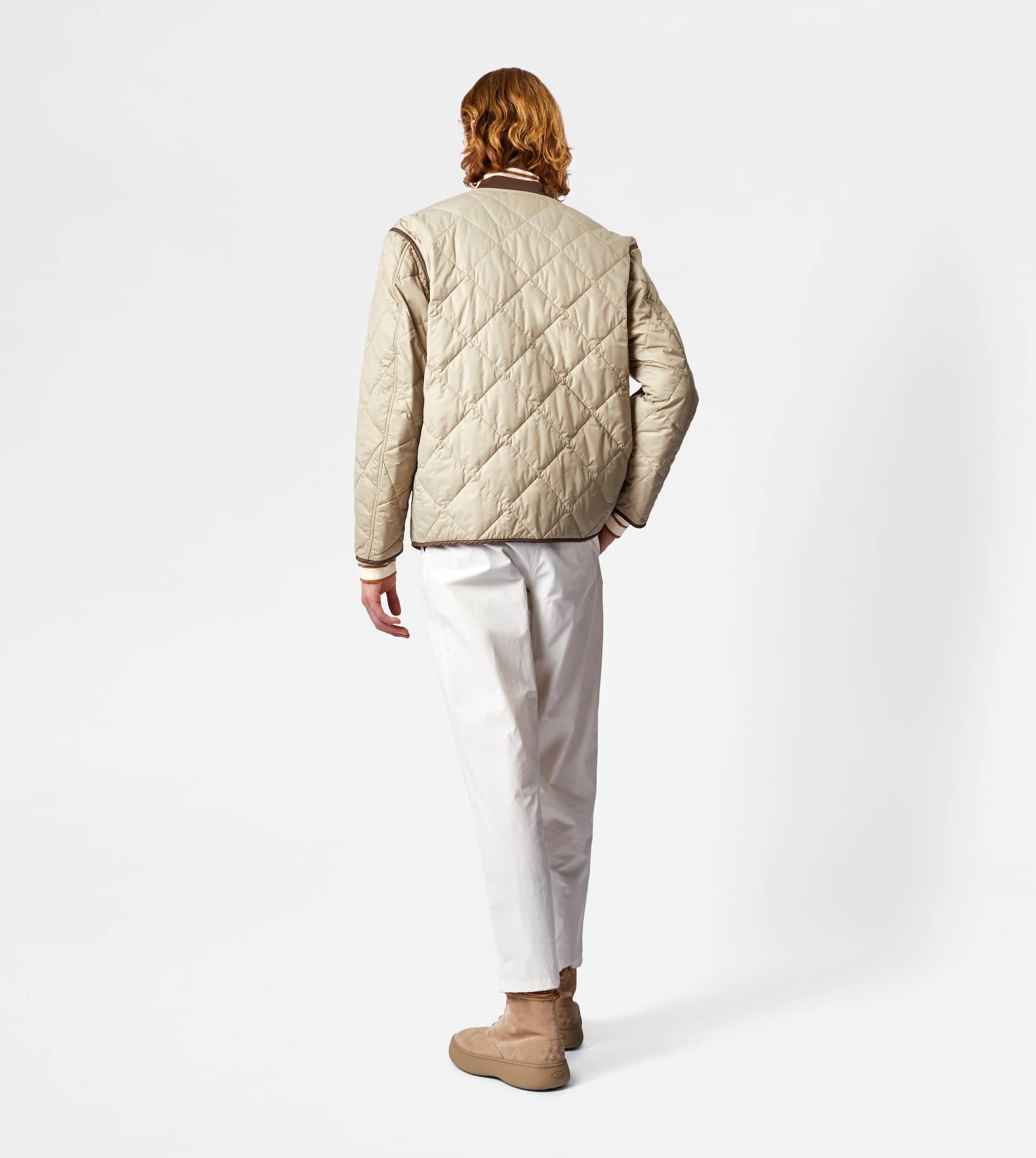 QUILTED JACKET - BEIGE - 3