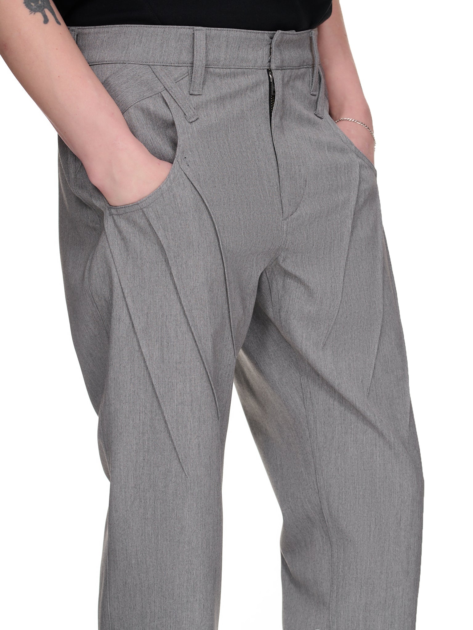 Pleated Wool Pants - 4