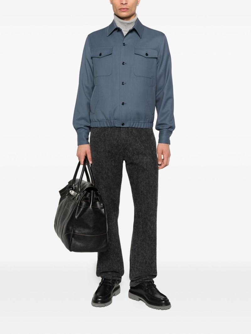 LARDINI button-fastening flap-pocket jacket outlook