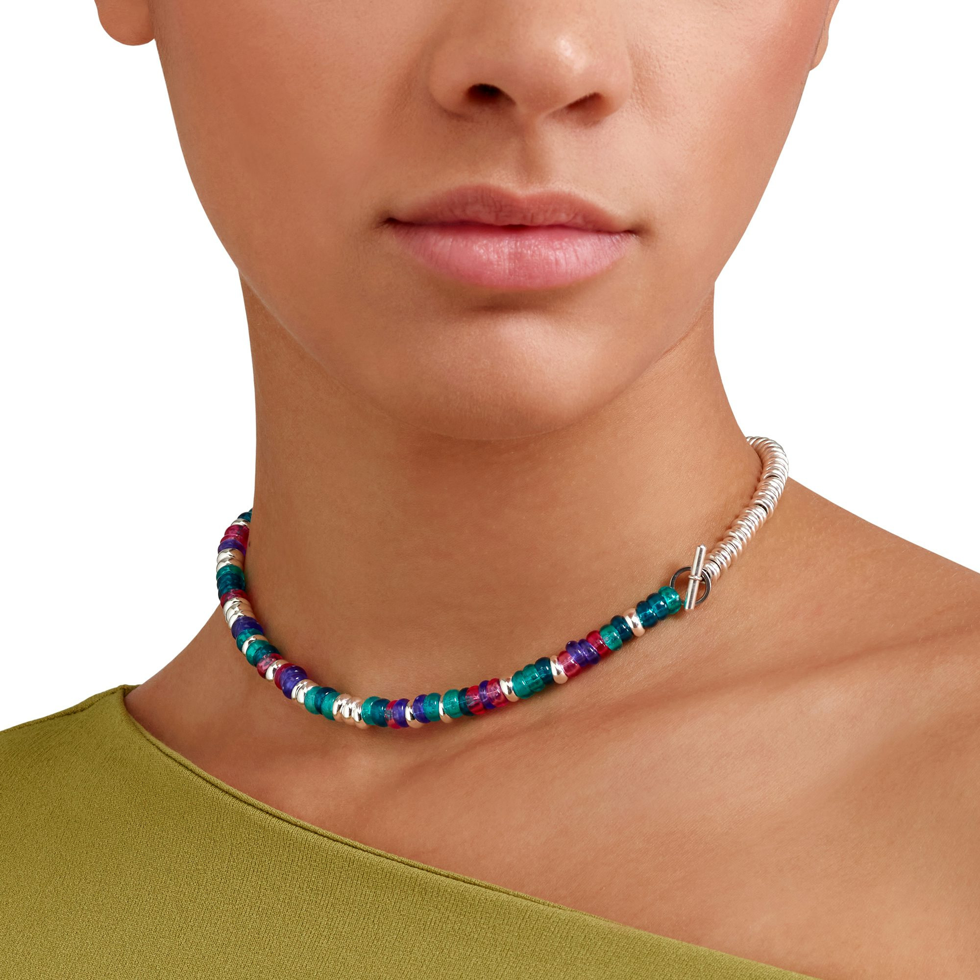 RONDELLE BRACELET IN SILVER & RECYCLED PLASTIC - 4