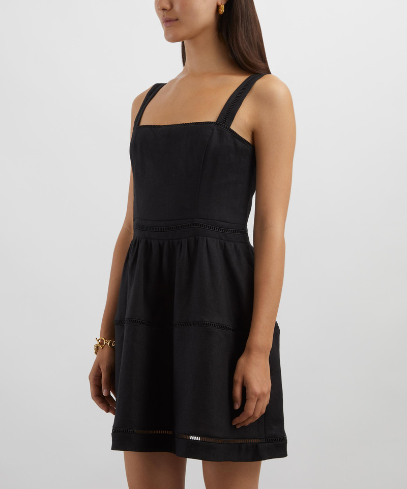 Reformation Everett Black Mini Dress outlook