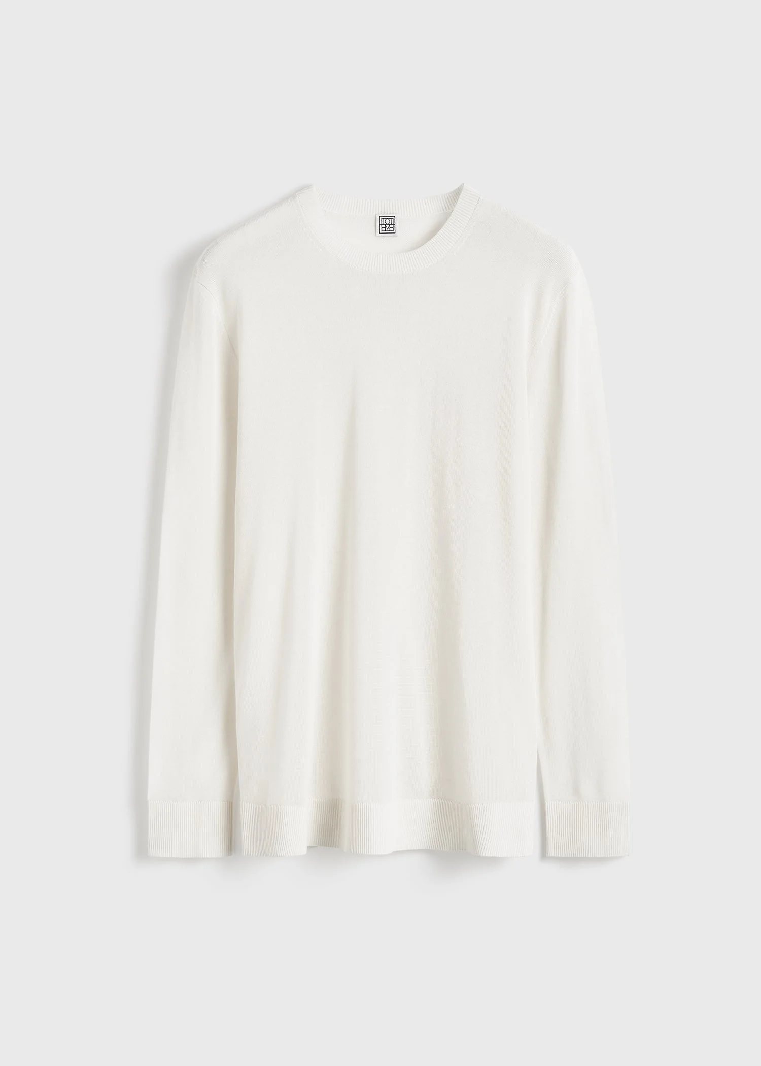 Long-sleeve tee knit white - 1