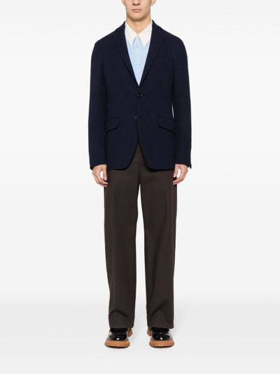 Etro ribbed single-breasted blazer outlook