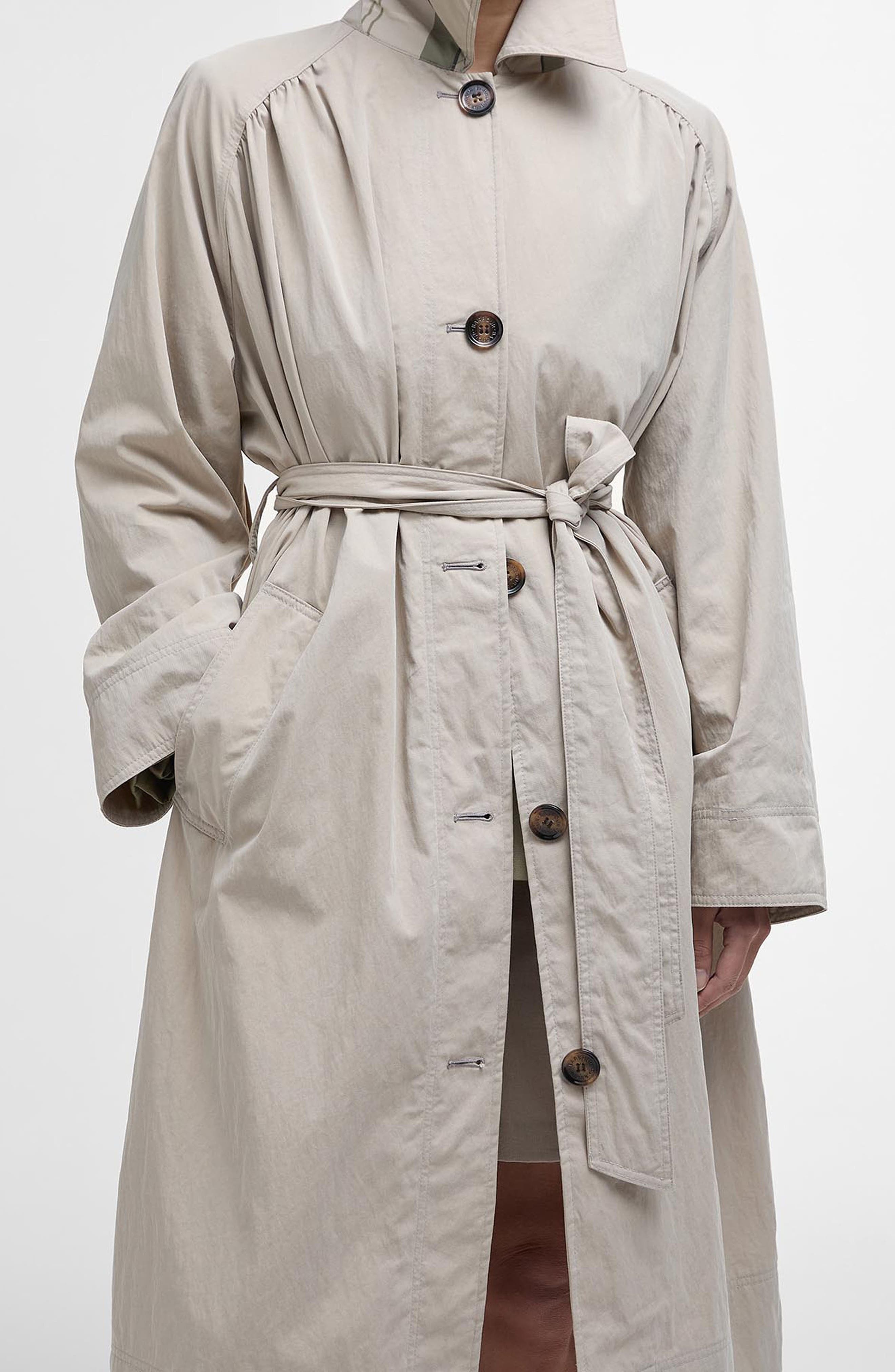 Barbour Garbo Showerproof Trench Coat in Light Sand Rosemary at Nordstrom - 7