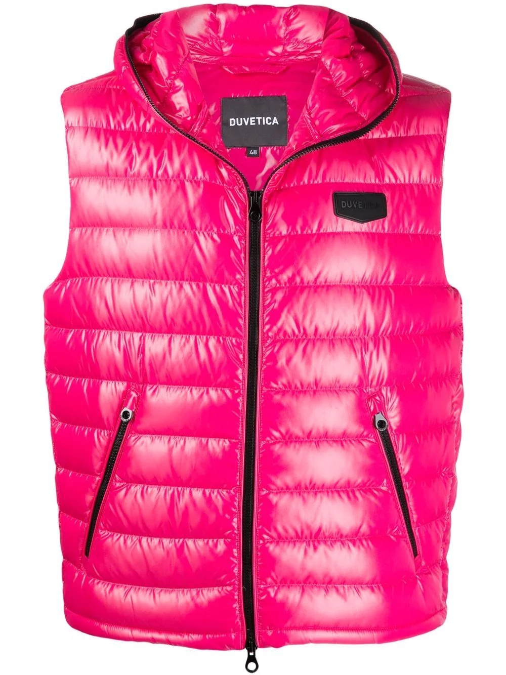 logo-patch feather-down padded gilet - 1