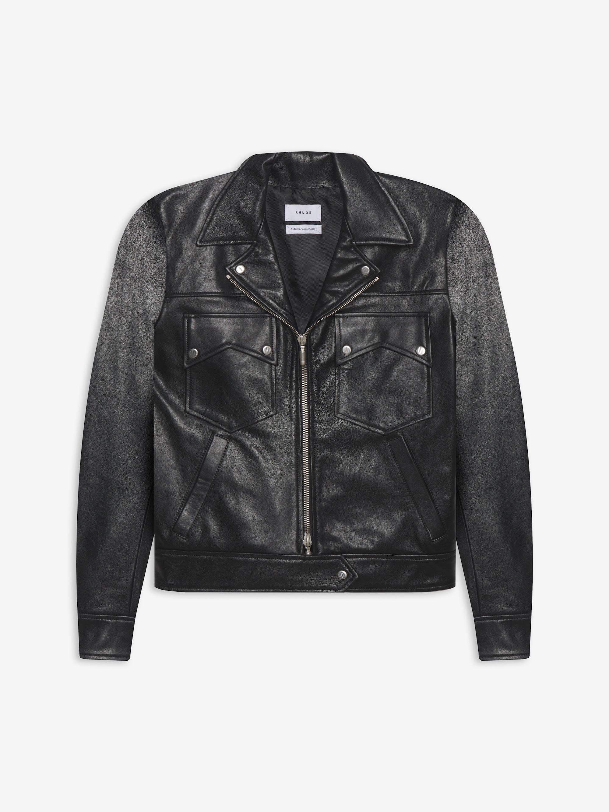 LEATHER BLOUSON JACKET - 1