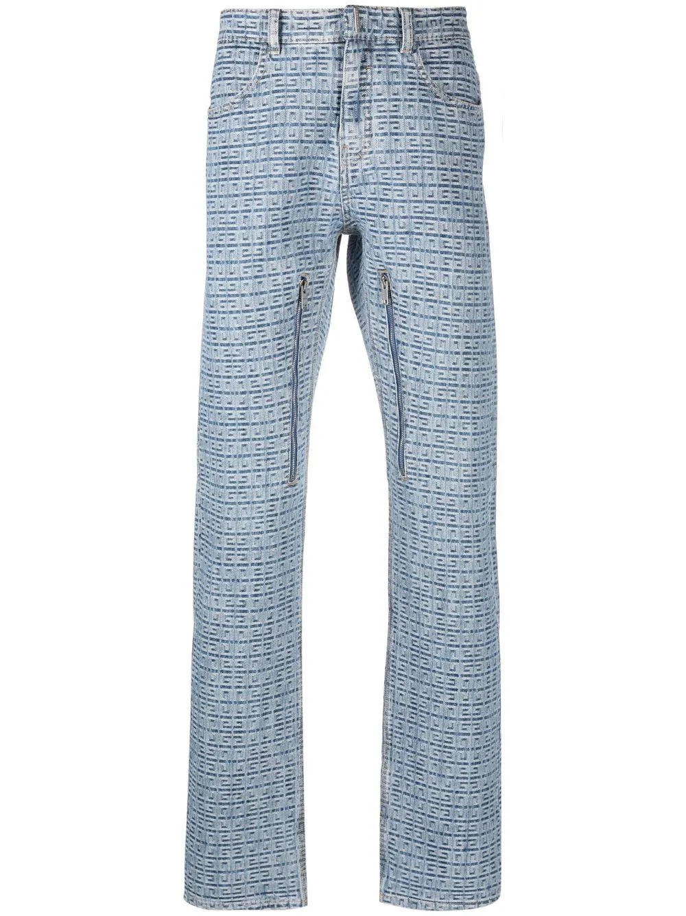 4G jacquard straight-leg jeans - 1